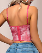 Willluxe® Romantic Floral Lace Underwire Corset Bustier Top