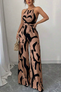 Willluxe® Floral Print Cinched Waist Up Elegant Casual Romper