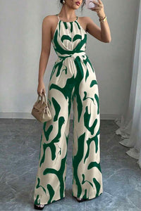 Willluxe® Floral Print Cinched Waist Up Elegant Casual Romper