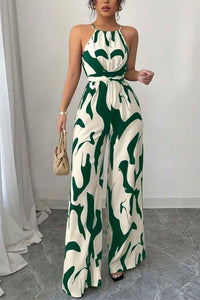 Willluxe® Floral Print Cinched Waist Up Elegant Casual Romper