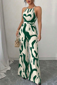Willluxe® Floral Print Cinched Waist Up Elegant Casual Romper