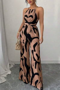 Willluxe® Floral Print Cinched Waist Up Elegant Casual Romper