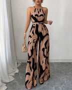 Willluxe® Floral Print Cinched Waist Up Elegant Casual Romper