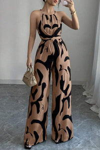 Willluxe® Floral Print Cinched Waist Up Elegant Casual Romper