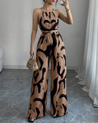 Willluxe® Floral Print Cinched Waist Up Elegant Casual Romper