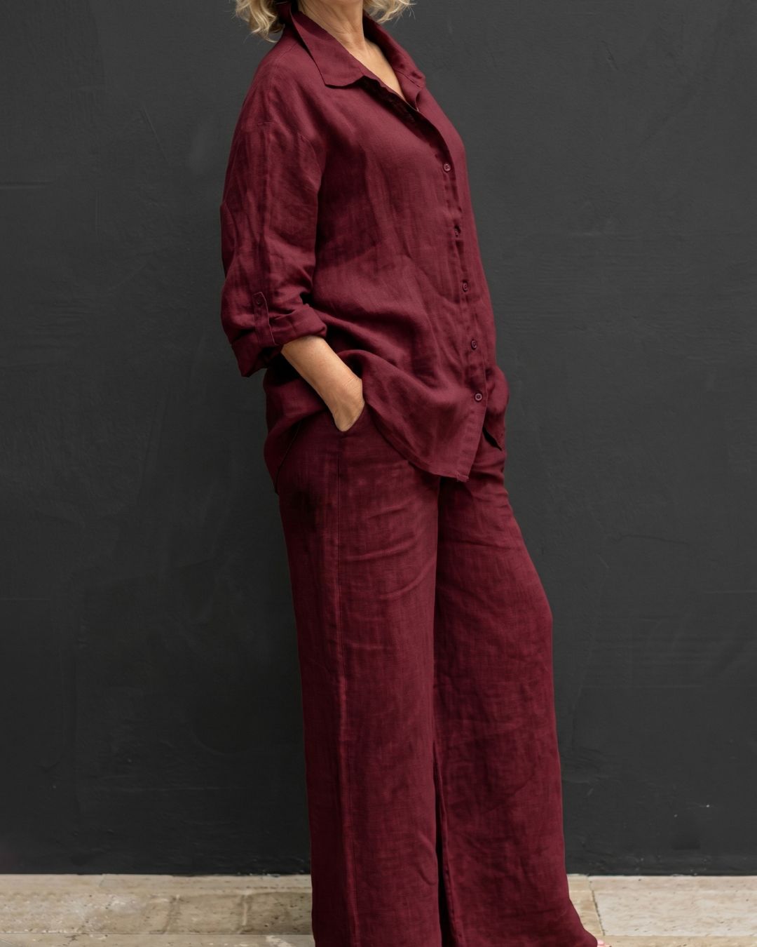 Willluxe® Casual Fashion Cozy Breathable Shirt & Wide Leg Pants Outfit