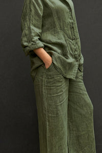 Willluxe® Casual Fashion Cozy Breathable Shirt & Wide Leg Pants Outfit