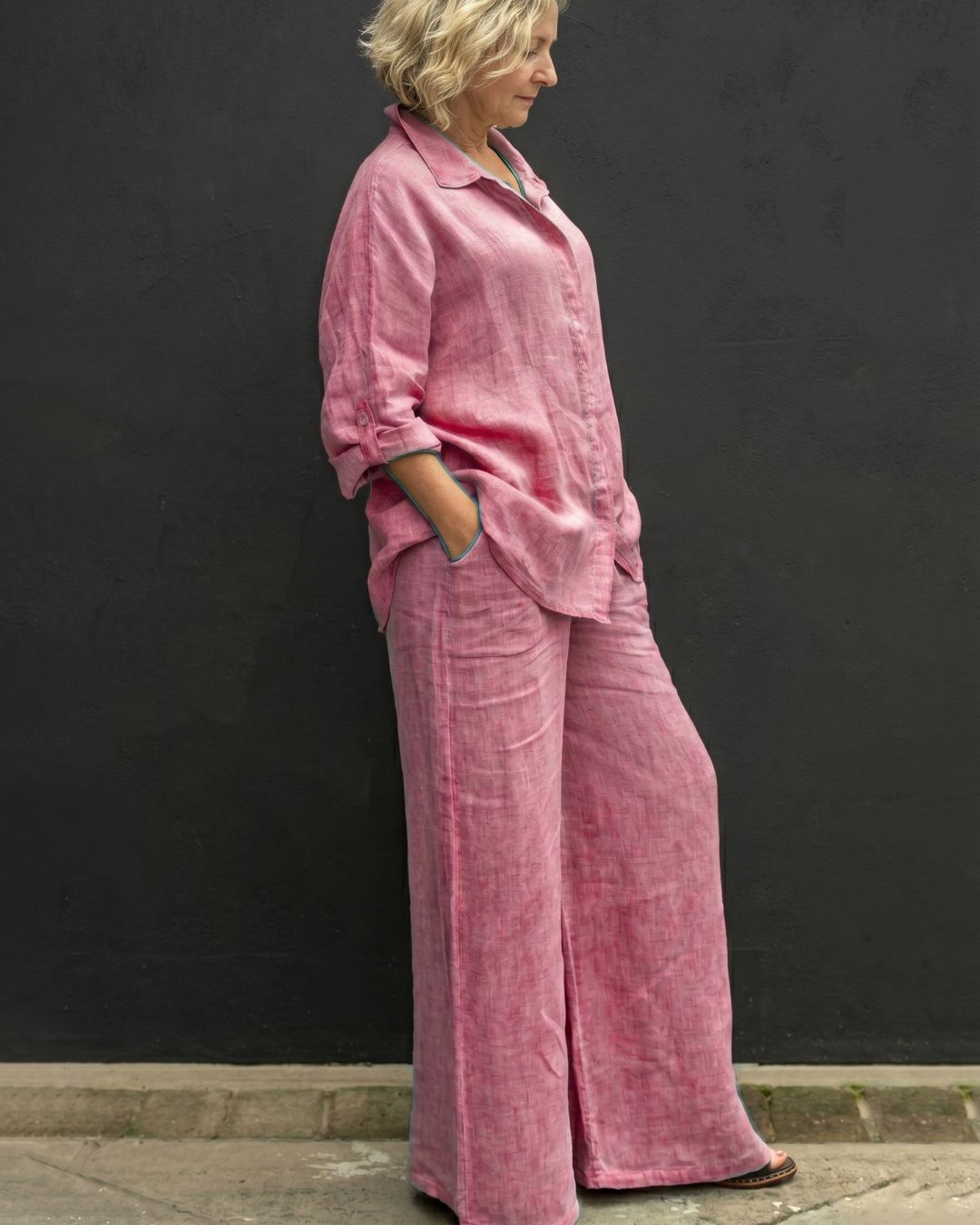 Willluxe® Casual Fashion Cozy Breathable Shirt & Wide Leg Pants Outfit