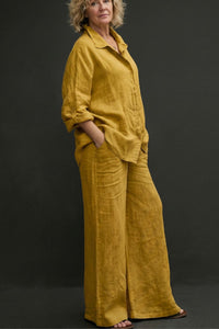 Willluxe® Casual Fashion Cozy Breathable Shirt & Wide Leg Pants Outfit