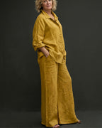 Willluxe® Casual Fashion Cozy Breathable Shirt & Wide Leg Pants Outfit