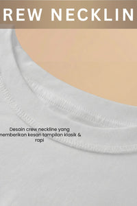 Willluxe® Crew Neck Cotton Curvey T-shirt