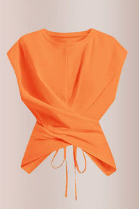Willluxe® Criss-Cross Wrap Crop Top