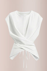 Willluxe® Criss-Cross Wrap Crop Top