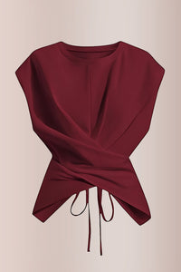 Willluxe® Criss-Cross Wrap Crop Top