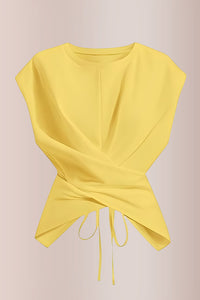 Willluxe® Criss-Cross Wrap Crop Top