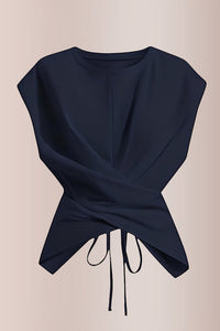 Willluxe® Criss-Cross Wrap Crop Top
