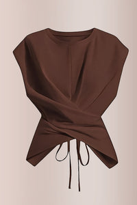 Willluxe® Criss-Cross Wrap Crop Top