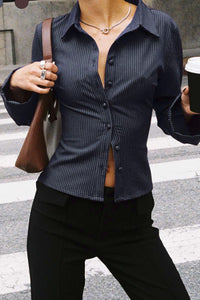 Willluxe® Princess Polly Anni fitted flare sleeve shirt