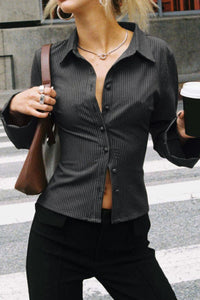 Willluxe® Princess Polly Anni fitted flare sleeve shirt