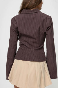 Willluxe® Princess Polly Anni fitted flare sleeve shirt