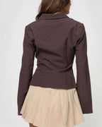Willluxe® Princess Polly Anni fitted flare sleeve shirt