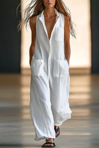 Willluxe® Casual Loose Retro Breathable Wide Leg Jumpsuit