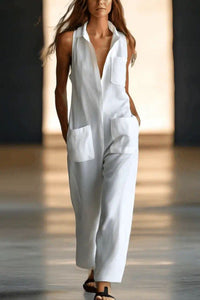 Willluxe® Casual Loose Retro Breathable Wide Leg Jumpsuit