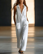 Willluxe® Casual Loose Retro Breathable Wide Leg Jumpsuit