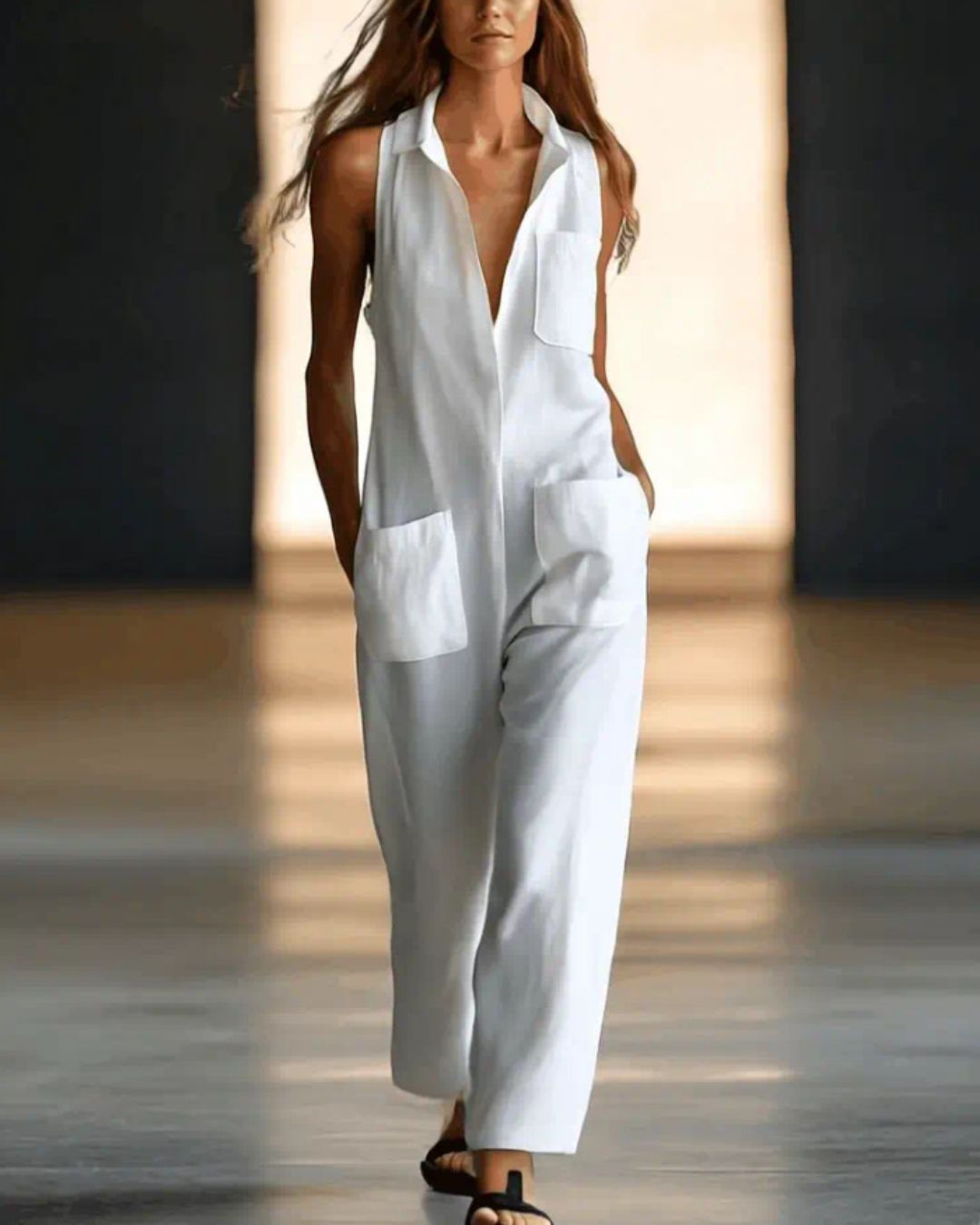 Willluxe® Casual Loose Retro Breathable Wide Leg Jumpsuit