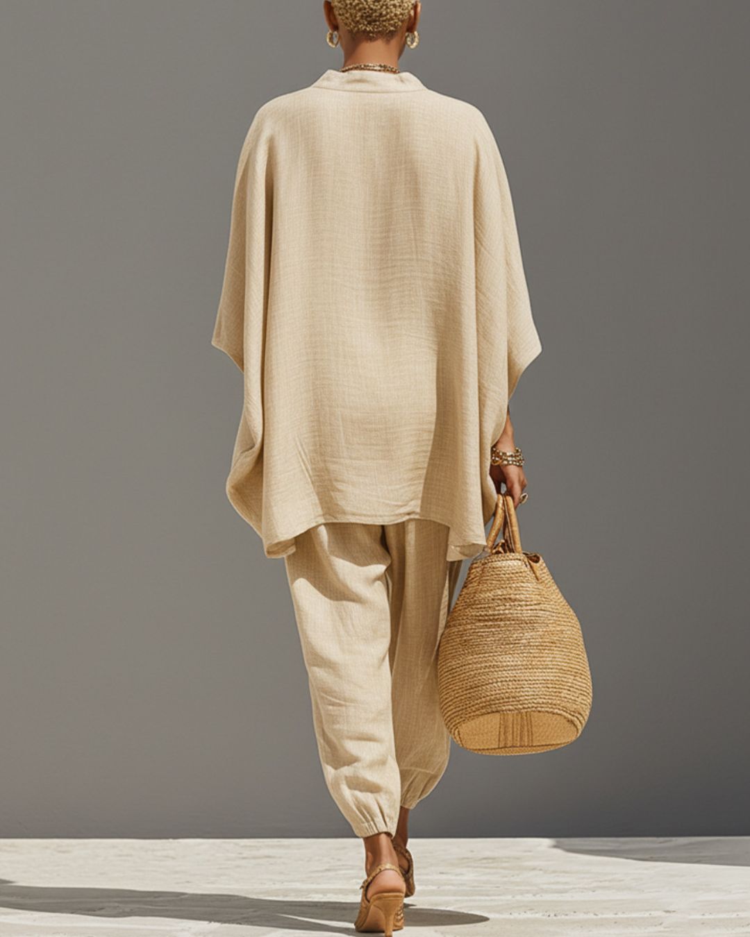 Willluxe® V-Neck Tunic Relaxed Fit Coastal Brunch Outfit