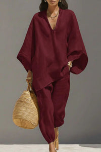 Willluxe® V-Neck Tunic Relaxed Fit Coastal Brunch Outfit