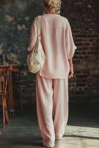 Willluxe® Casual Urban Boho V-neck Blouse Set