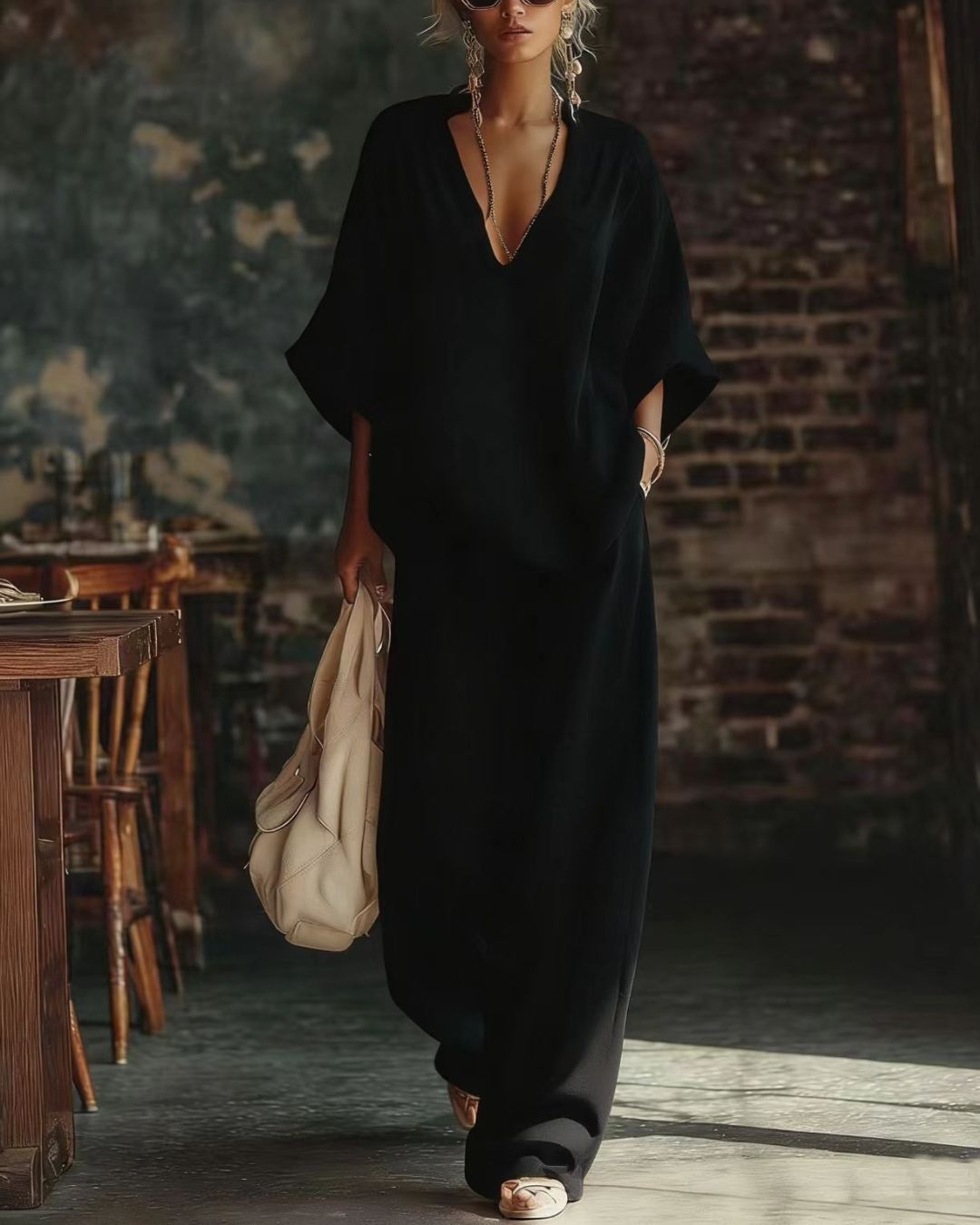 Willluxe® Casual Urban Boho V-neck Blouse Set