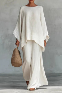 Willluxe® Asymmetric Ethnic Crew Neck Set