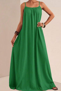 Willluxe® Pleated Slip Flowy Casual Maxi Dress