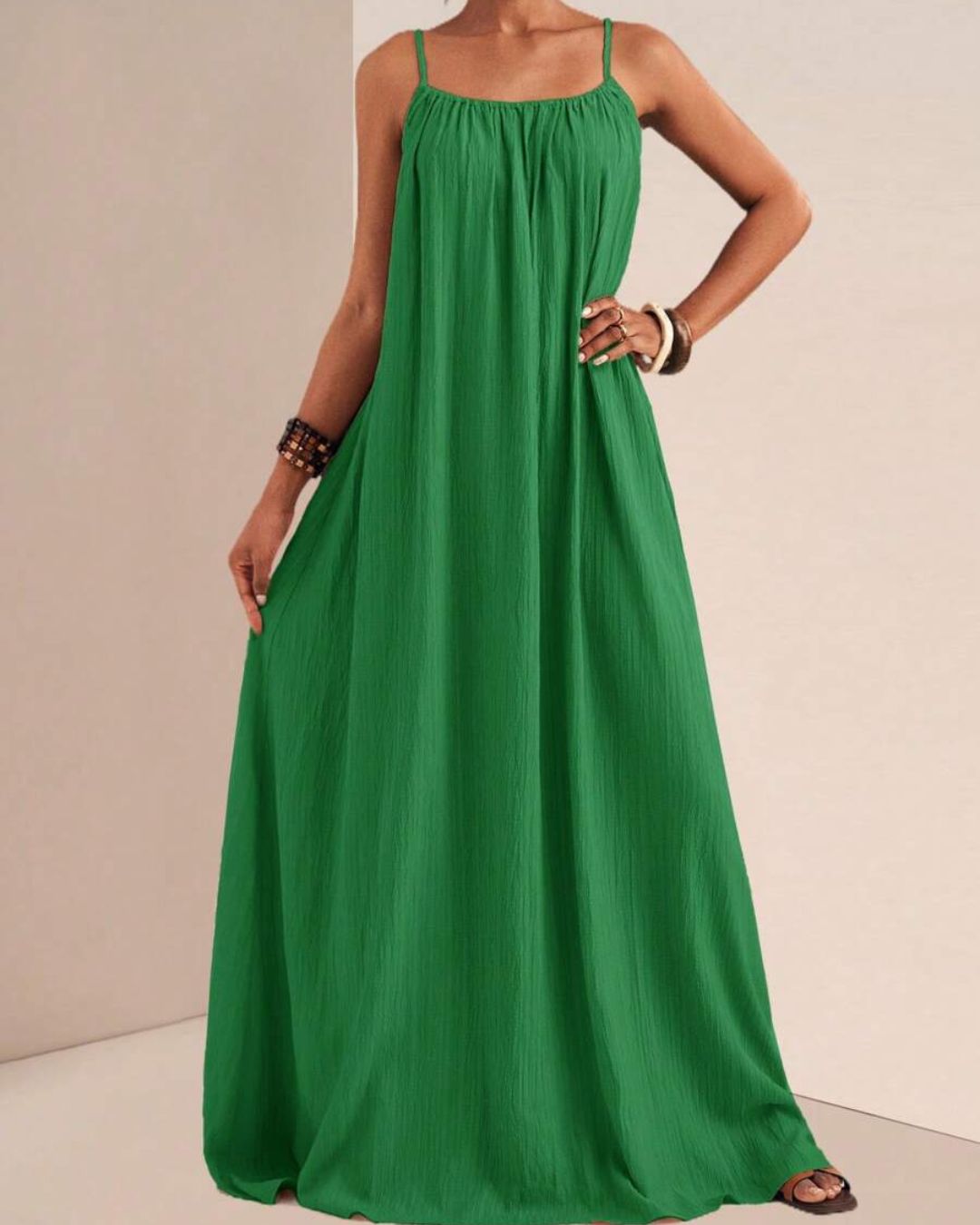 Willluxe® Pleated Slip Flowy Casual Maxi Dress