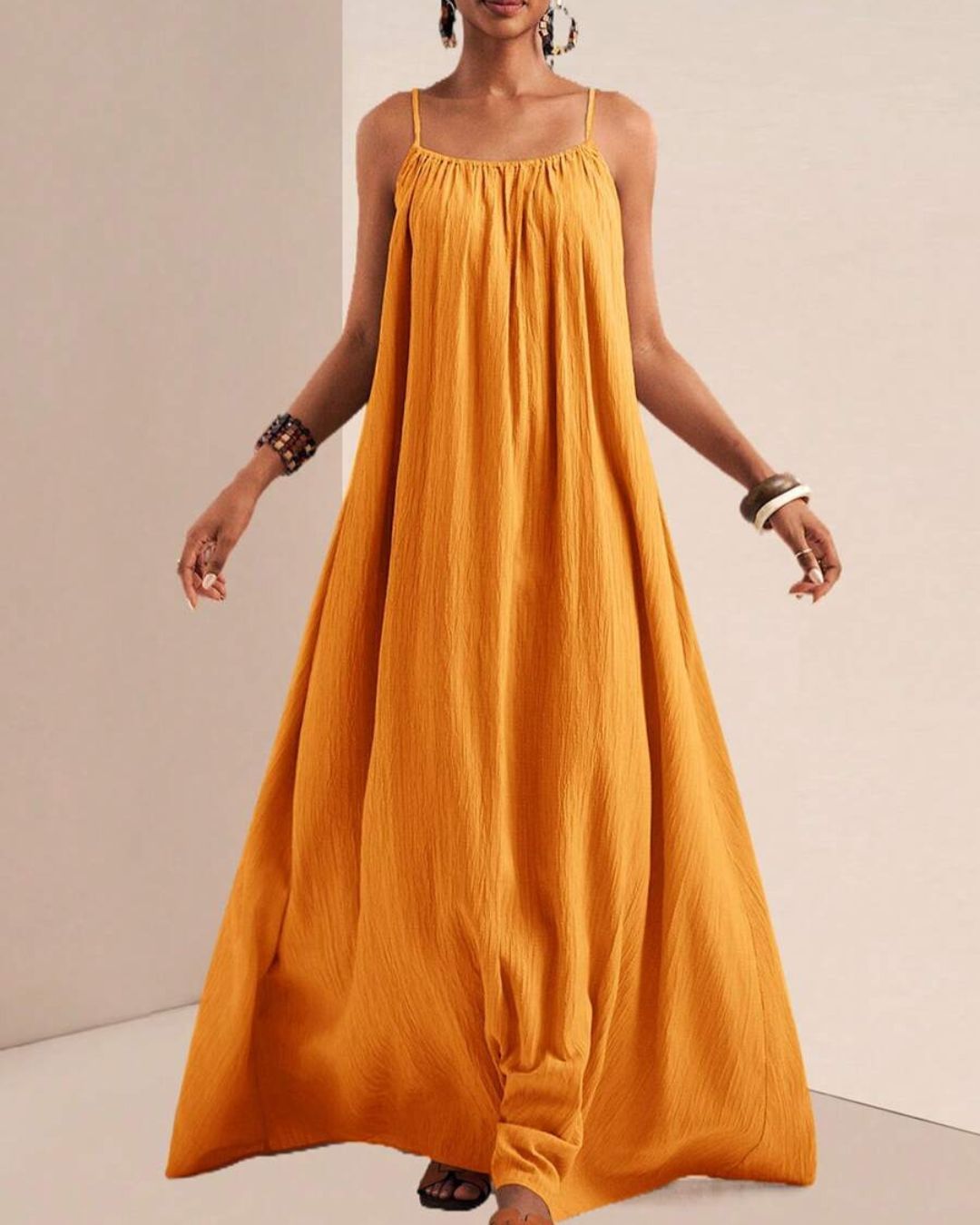 Willluxe® Pleated Slip Flowy Casual Maxi Dress