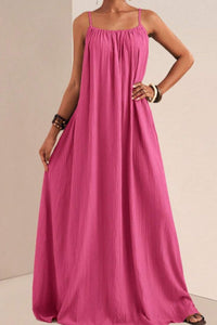 Willluxe® Pleated Slip Flowy Casual Maxi Dress