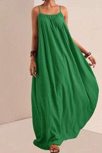 Willluxe® Pleated Slip Flowy Casual Maxi Dress