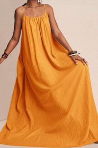 Willluxe® Pleated Slip Flowy Casual Maxi Dress