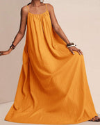 Willluxe® Pleated Slip Flowy Casual Maxi Dress