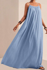Willluxe® Pleated Slip Flowy Casual Maxi Dress