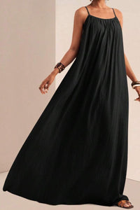 Willluxe® Pleated Slip Flowy Casual Maxi Dress