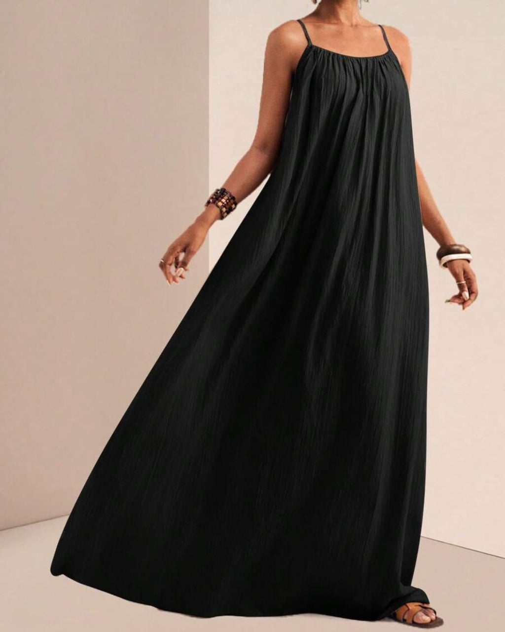 Willluxe® Pleated Slip Flowy Casual Maxi Dress