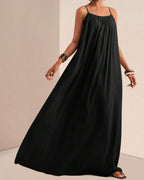 Willluxe® Pleated Slip Flowy Casual Maxi Dress