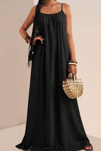 Willluxe® Pleated Slip Flowy Casual Maxi Dress