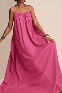 Willluxe® Pleated Slip Flowy Casual Maxi Dress
