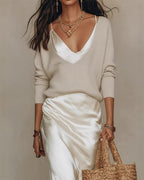 Willluxe® Effortless Knit & Satin Midi Ensemble