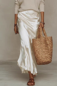 Willluxe® Effortless Knit & Satin Midi Ensemble