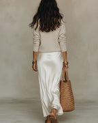 Willluxe® Effortless Knit & Satin Midi Ensemble